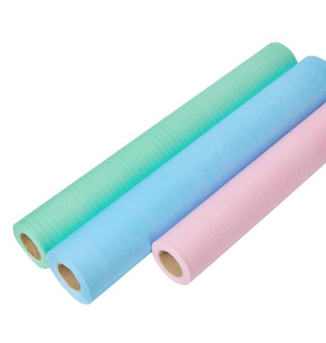 Cina Laminated Paper Film Roll Degradable Examination Bed Sheet Paper Film Roll Couch/Table Pad Produttore