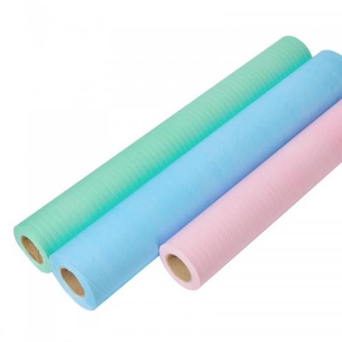 Cina Laminated Paper Film Roll Degradable Examination Bed Sheet Paper Film Roll Couch/Table Pad Produttore