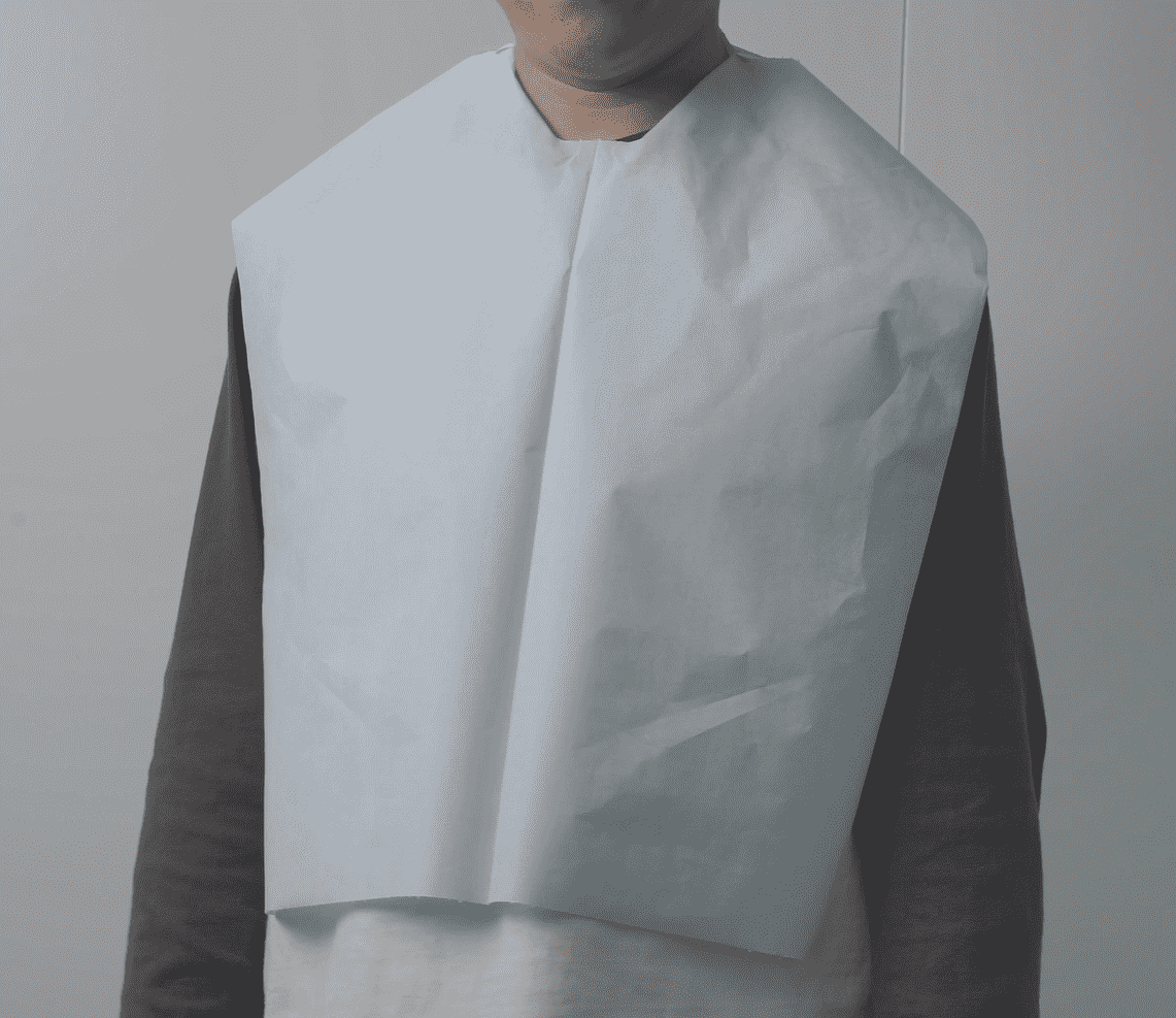 Bavaglini monouso per adulti, grembiuli impermeabili per uomini e donne